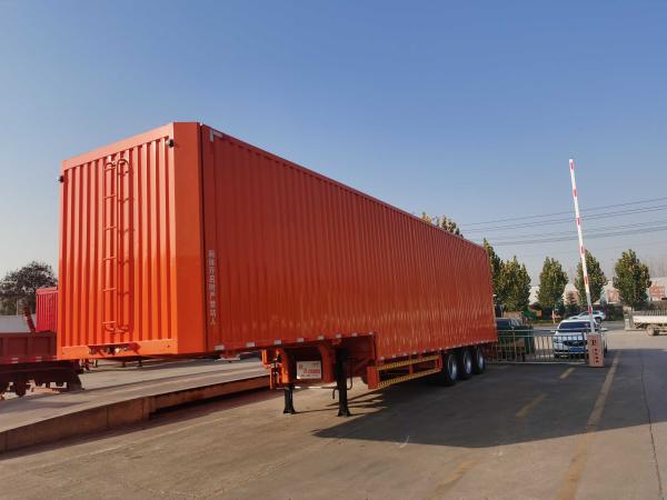 Quality Enclosed 3 Axle Box Cargo Trailer 80 Ton High Load Capacity High Capacity for sale