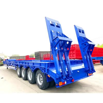 China Camión de semirremolque de 4 ejes de cuello de ganso de gran ancho de 120 toneladas en venta