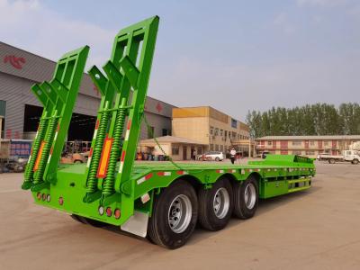China 3 Axle 60 Ton Lowbed Semi Trailer Equipment Lowbed Truck Trailer for sale