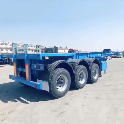 Chine 3 axes 6m 20ft trailers de squelettes camion 20ft trailers de squelettes à vendre à vendre
