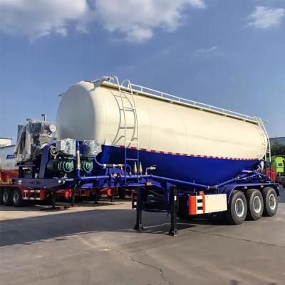 China 40 Tonnen 50 Tonnen Trockenerzeugungszement Tankwagen Anhänger V-Form Träger Tankwagen Halbanhänger zu verkaufen