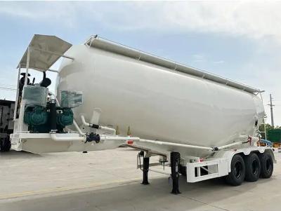 China 53 cbm v type Bulk Cement powder Tank Trailer bulk cement tank semi trailer / dry powder tanker truck for sale