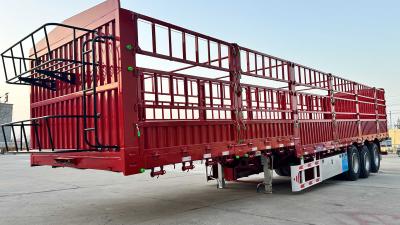China Heavy Duty 40ton 50ton Cargo Semi Trailer 3  Axles Fence Cargo Semi Trailer zu verkaufen