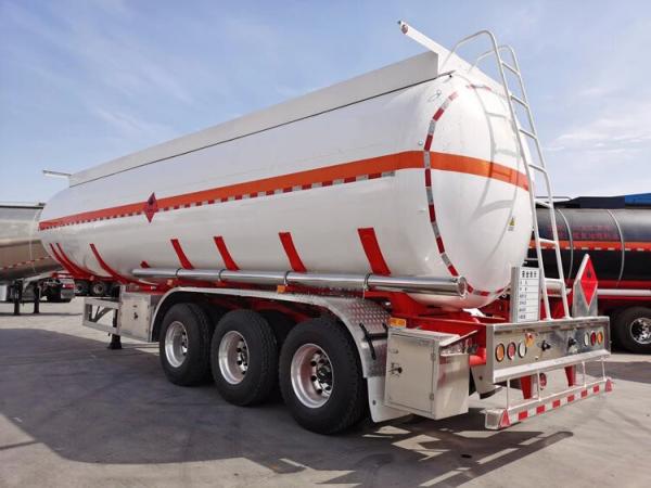 Quality 3 Axle 42000 45000 Liters Aluminum Carbon Steel Oil Tanker Fuel Tank Semi for sale