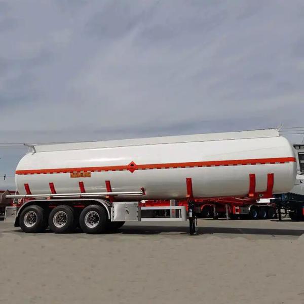 Quality 3 Axle 42000 45000 Liters Aluminum Carbon Steel Oil Tanker Fuel Tank Semi for sale