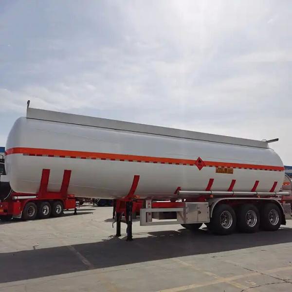 Quality 3 Axle 42000 45000 Liters Aluminum Carbon Steel Oil Tanker Fuel Tank Semi for sale