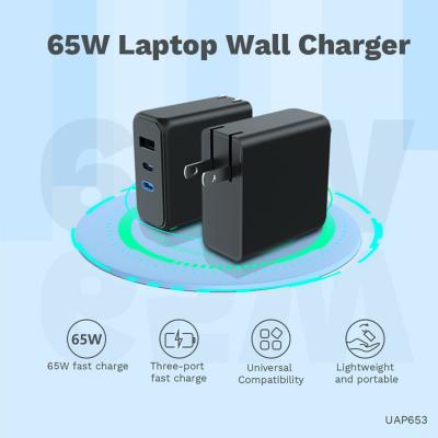 중국 RoHS UAP653 PD 전원 어댑터 노트북용 USB C 벽 충전기 판매용