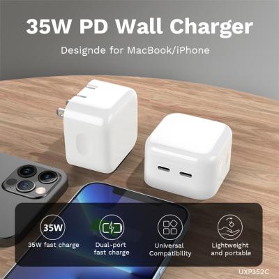China OEM Compact USBC Pd Charger Wireless Charger 35w Fireproof for sale