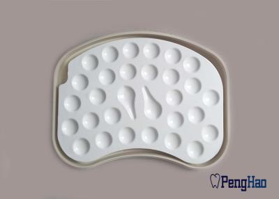China Fuentes dentales de mezcla del laboratorio del uso de la porcelana, losa de mezcla de cerámica de 28 ranuras en venta