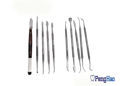China 10pcs/Set Stainless Steel Dental Laboratory Wax Carving Tools Instrument Kits for sale