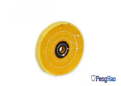 China Yellow Cloth Type Buffing Wheel Wear Resistant Dental Polishing Usage for sale