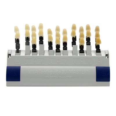 China 29 Colors Dental Lab Tools 3 D Resin Teeth Shade Guide Dental Teeth Color Compare for sale