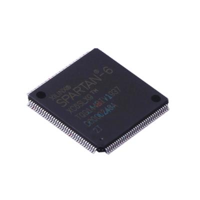中国 XC6SLX9-2TQG144I QFP-144の部品の配分の新しい元のテストされた集積回路の破片IC XC6SLX9-2TQG144I 販売のため