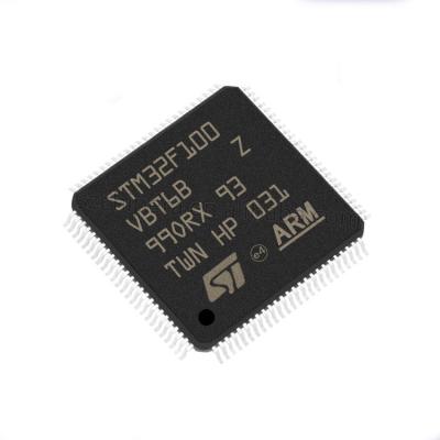 China Hot Sale Electronic Components STM32F100 2.5V 3.3V 100 Pin LQFP TR 100 LQFP STM32F100VBT6B CHIP for sale