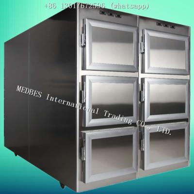 China MR-6 Stainless Steel Mortuary Refrigerator with Six Body Chamber for sale