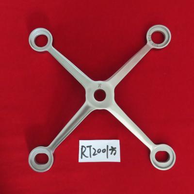 China Glass facade Spider fitting 4 Arm polish surface glass canopy for sale