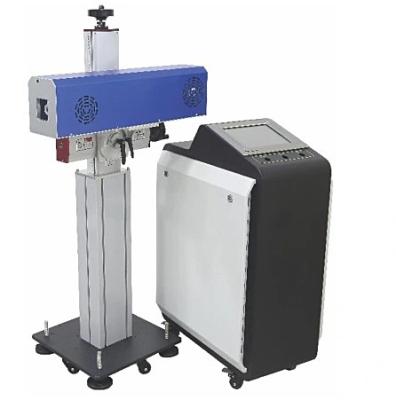 China Non Metal Engraving UV Marking System 30W 50W 100W Co2 Flying Online Conveyor Belt Laser Marking Machine for sale