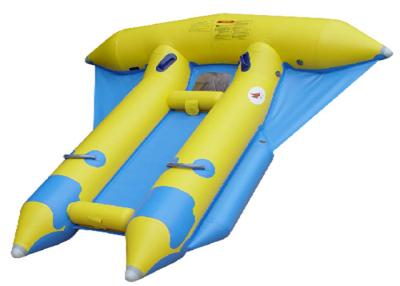 China Amazing 0.9mm PVC Inflatable Flying Fish Water Banana Boat With 2 Seaters for sale