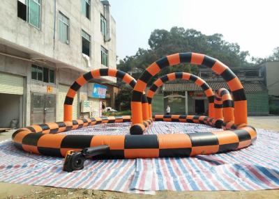 China Campo de deportes inflable del PVC de Platón 0.55m m, pista 22mL*15mW*4mH de la bola del hámster de Inflatabel en venta