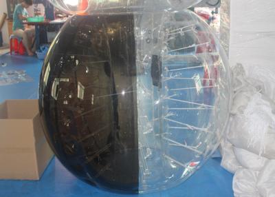 Chine De groupes de jeunes le football gonflable noir de bulle du football à moitié avec 1.0mm TPU à vendre