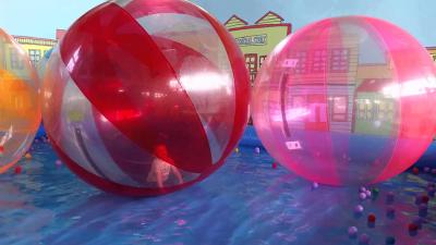 China Großes rosa Wasser-Pool-aufblasbares Wasser-gehender Ball für Erwachsene/Wasser-Rollen-Ball zu verkaufen