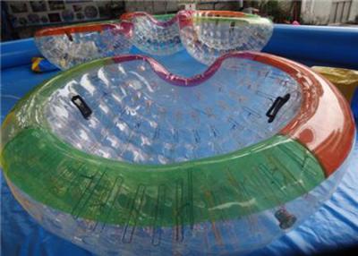 China Aqua Park Half Water Zorb Ball 0.7mm - 1.0mm TPU Inflatable Lake Toys for sale