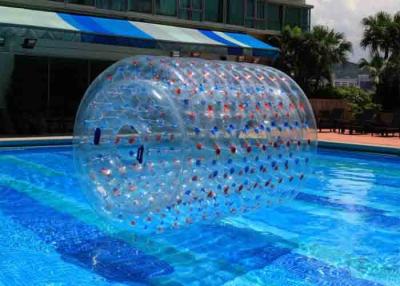 中国 多彩な点が付いている屋外水テーマ パークの膨脹可能なロール・ボール 販売のため