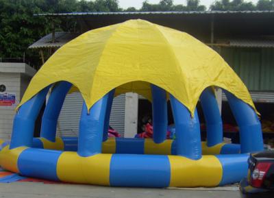 China Portable 8m Dia Inflatable Water Pool With Cover Above Ground Blow Up Pools for sale