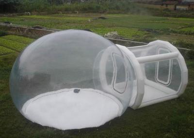 China Inflatable Transparent Bubble Tent With Tunnel  0.6mm PVC Clear Bubble Tent for sale