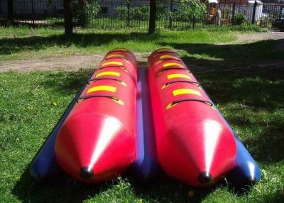China Amazing Inflatable Water Park Inflatable Flying Fish Banana Boat With Two Tubes 16 Seats for sale