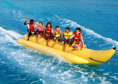 China Fun Inflatable Pool Toys Singal Row Banana Boat Fly Fish For Surfing Games for sale