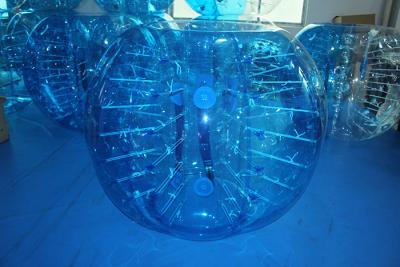 China Blue bubble football equipment inflatable human soccer ball for sale