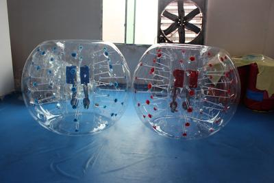 China Punto rojo y PVC inflable 0.8mm-1.0m m del fútbol de la burbuja del punto azul en venta