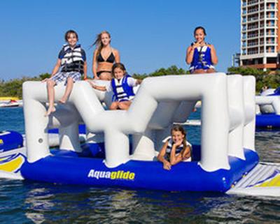 China Giant commercial inflatable water park floating island Inflatable aqua park for sale