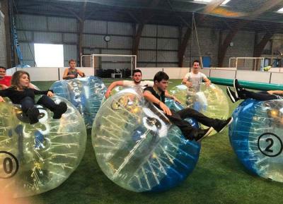 China Abrasion Resistance Inflatable Bubble Football 0.8mm - 1mm TPU Body Zorb Ball for sale