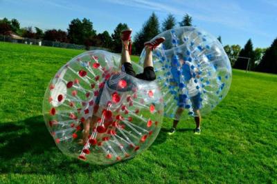 Chine Diamètre le football de butoir gonflable de boule de bulle de 1,5 de M adultes rouges de point avec le ventilateur à vendre