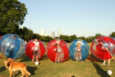 China 1.00mm TPU Material Inflatable Bubble Soccer / Bubble Football With Logo Printing for sale