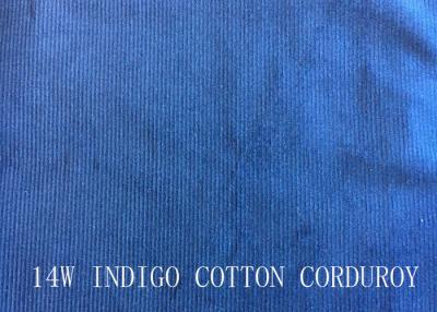 China 14W INDIGO COTTON CORDUROY FOR PANTS LIKE DEMIN FABRIC for sale