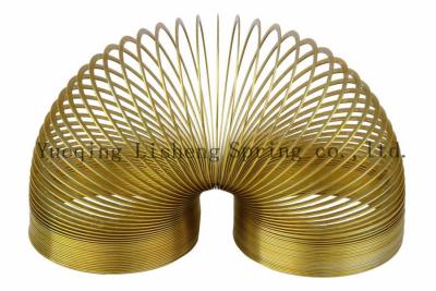 China Lovely Design Metal Springy  Spring Yellow Color Carbon Steel / Stainless Steel Material for sale