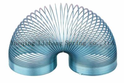China Blue Colored Metal Springy , Metal Coil Spring Toy Eco Friendly Material for sale