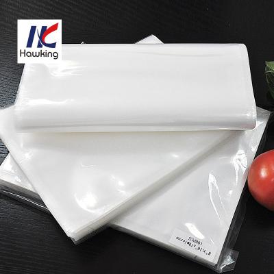 China SGS Clear Plastic Seal Vac Bags Vacuum Packaging Bag With Tear Notch 3 Side Seal for sale