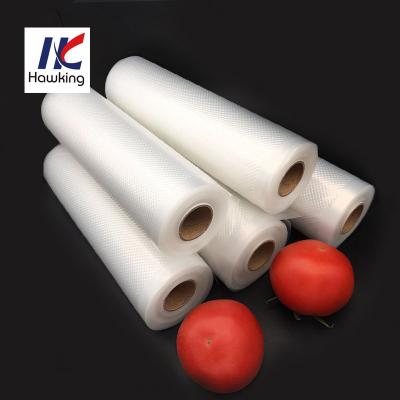 China Frozen food Packaging Embossed Vacuum Bag Rolls 200mm for sale
