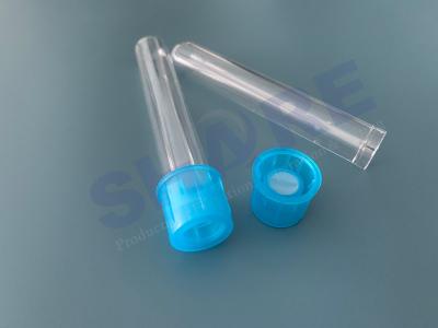 China Medical Blue PE Bacterial Air Vent Filter For Glass Solution Bottle for sale
