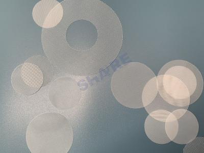 China Polyester Filter Mesh Precut Disc Screen Thermal Resistant voor olieverwarming Filter Te koop