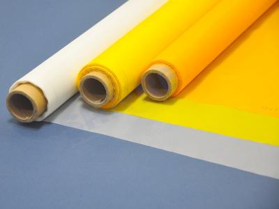 China 165T 420 Mesh Polyester Screen Printing Mesh Color Yellow White 165cm Width for sale