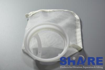 China Food Industry 200 Micron Mesh Filter Bags Low Elongation Plain Weave Custom Size for sale