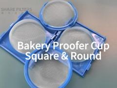 Bakery Proofer Cup in Round and Square Rim PP with Nylon Mesh