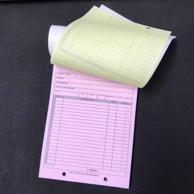 China Factory supplier Customized 3 parts carbonless paper sales order book  for business usage for sale