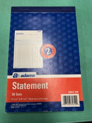 China Statements book Two parts Carbonless paper  with numbers and booked with staples  for Business usage hot selliings for sale