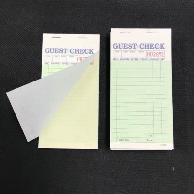 China Customized US Guest Check with Customizable Number Of Columns for sale